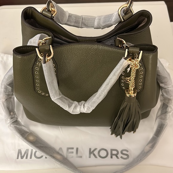 Michael Kors Brooklyn large olive leather grab bag - Picture 2 of 14